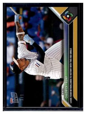 2023 Topps Now #WBC-2 Chadwick Tromp WBC Gold Parallel Card #d 1/1 - Image 1 of 2