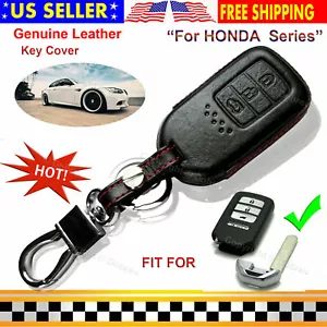 Custodia cover vera pelle fob skin supporto per Honda HR-V passaporto Accord chiave - Foto 1 di 6