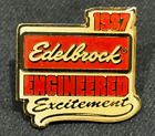 Vintage 1987 EDELBROCK Engineered Excitement Pin -  NASCAR Racing Car Parts NICE