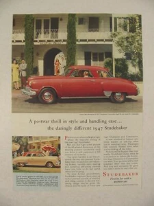 1947 Studebaker COMMANDER REGAL DeLuxe Coupe & CHAMPION REGAL Deluxe Print Ad - Bild 1 von 1
