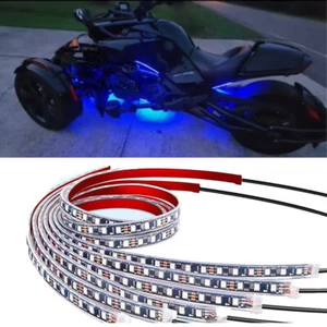 For Can-Am Spyder RT 6pcs Underglow LED Strip Light System Neon Music bluetooth - Picture 1 of 18
