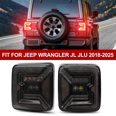 Luces traseras LED ahumadas para Jeep Wrangler JL JLU 2018-2025 Foto 1 de 4