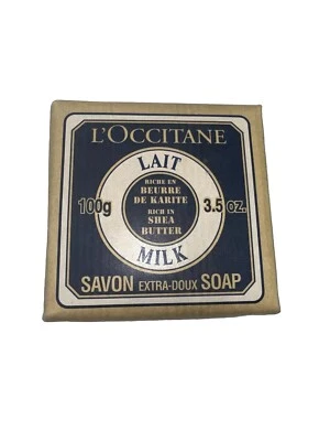 L'OCCITANE Lait Milk Soap 3.5oz Round French Milled Vegetable Shea Butter France - Image 1 of 3
