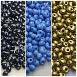 Glass Fringe Beads, Magatamas Style Seed Beads, 4.5mm x 3mm Choose Your Colour - Picture 1 of 8