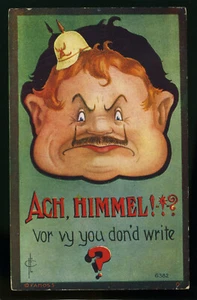 1909 ¡¡Ah, cielo!!?, Vor vy you don't write postal vintage ©F.A. MOSS - Imagen 1 de 2