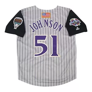 Randy Johnson 2001 Arizona Diamondbacks Grey Road World Series Men's Jersey - Picture 1 of 7