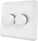 Iolloi LED Dimmer Switch 2 Gang Push on off Rotary Trailing-Edge Dimmer