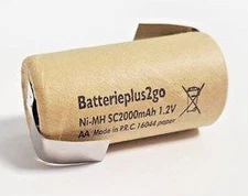 Akku Einzelzelle Sub-C NIMH 2000mAh 1.2V | im Pappmantel mit Z Lötfahne