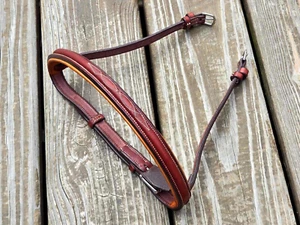 CWD Fancy Stitch Contrast Padded Hunter Monocrown Caveson Noseband -Size 3 -NWOT - Picture 1 of 5