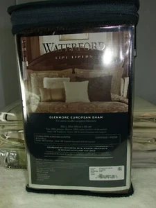 New Waterford Linens Glenmore Euro Pillow Sham Mink - Picture 1 of 9