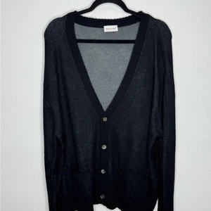 John Elliot High Twist Wolle Strickjacke in Schwarz & Grau Herren Größe 5/XXL - Bild 1 von 5