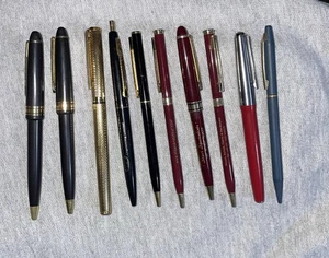 8x penne a sfera e 2x penne stilografiche tutte senza inchiostro a secco. Marchiato principalmente business - Foto 1 di 12