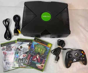 Microsoft Original Xbox Console Bundle 3 Games, OEM Controller, Tested - Picture 1 of 17