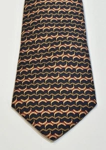 Hermes Mens Tie 100% Silk Half Moon Multicolor Made In Paris 7105 OA - Picture 1 of 6