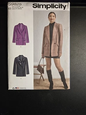 Simplicity Sewing Pattern S9825 Misses' Double Breasted Lined Jackets 8-16 - Image 1 of 3