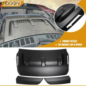 Matte Carbon For Ford F150 Raptor 2021-2025 Engine Hood Air Flow Inlet Vent Trim - Picture 1 of 13