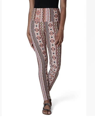 Ultra Flirt Juniors' Printed High-Waist Leggings Dusty Rose Stripe Size XS - Image 1 of 4