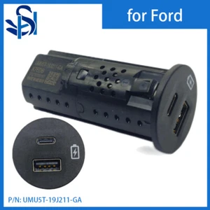 UMU5T-19J211-GA USB-C Type-C Car Charger Cigarette Lighter Socket for For Ford - Foto 1 di 8