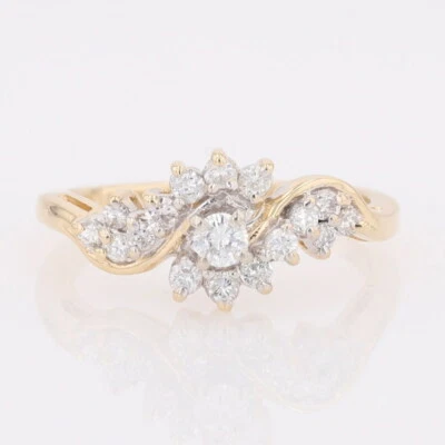 .40ctw Diamond Solitaire with Accents Engagement Ring 14k Yellow Gold Size 6.5 - Image 1 of 4