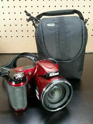 Nikon COOLPIX L820 16.0MP Digital Camera - Red  with camera case - Image 1 of 4