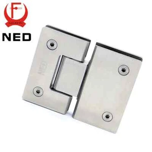 NED-4904 180 Grados Bisagra Abierta 304 Acero Inoxidable Montaje en Pared Vidrio Puerta de Ducha - Imagen 1 de 20