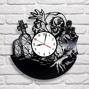 Zombie Walking Dead design vinyl record clock home decor art shop office club - Picture 1 of 1