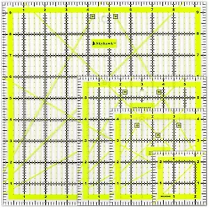 Acrylic Quilting Rulers Combo Pack of 4 Quilter's Ruler - (9.5", 6", 4.5", 2.5") - Picture 1 of 9