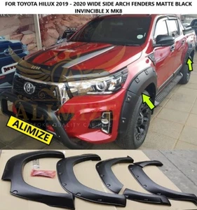 Para TOYOTA HILUX INVENCIBLE ICON ACTIVE 2019 2020 MK8 GUARDABARROS ANCHOS ARCOS MATE - Imagen 1 de 10