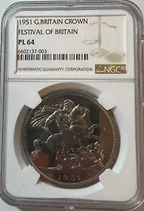 1951 Great Britain Crown - Festival  of Britain  NGC PL64      KM#880 - Picture 1 of 5