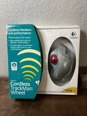New logitech trackman wheel mouse superior comfort ergonomic design - Image 1 of 4