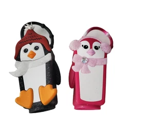 (Set x2) Bath Body Works Pink Black Penguin Original Pocket PB Holder - Picture 1 of 2