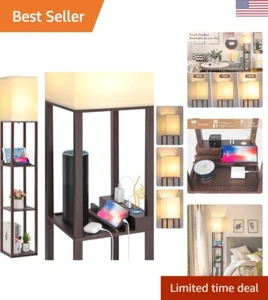 Stylish Touch Control Floor Lamp with Shelf and Dimmable Light for Living Room - Picture 1 of 10