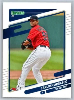 2021 Donruss #91 Carlos Carrasco - Image 1 of 2