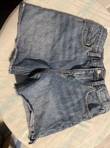 Old Navy high-rise slouchy straight adjustable waist jeans shorts for girls - Picture 1 of 13