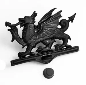 Black Iron Welsh Dragon Door Knocker - Picture 1 of 1