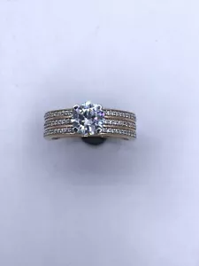 Multi Layered silver Engagement Ring Wedding Band for Woman Anniversary Gift - Picture 1 of 11
