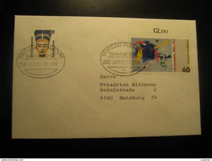 Stuttgart - Frankfurt 1989 Bahnpost Train Railway Railroad Cancel Cover Germany - Picture 1 of 1