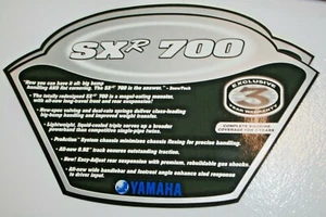 NOS YAMAHA DEALER SALES AID SNOWMOBILE WINDSHIELD 2000 SXR700 SX700R - Foto 1 di 1