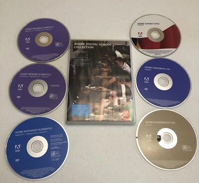 Adobe Digital School Collection Premiere Elements 8 Acrobat 9 Pro Contribute CS4 - Image 1 of 4