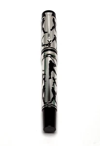 Laban Labrados Silver and Black Baseball Fountain Pen Medium Nib (Pen Only) #1 - Picture 1 of 15
