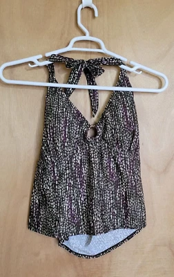 Traje de baño Merona Tankini Top 26W NWST Halter Geo Foto 1 de 4