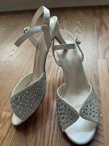De Blossom Sandals, Heels, Shoes Size 8 Sparkly Adyson Bride Wedding Guest - Picture 1 of 14