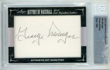 Red Munger autograph 2012 Leaf History of Baseball Beckett