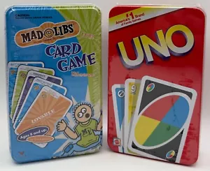 Mad Libs Card Game in Tin And Uno Card Game in Tin Factory Sealed NEW! - Picture 1 of 11