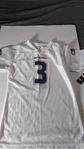 NFL Seattle Seahawks Shirt Girl Youth XL White Wilson #3 Jersey Style 174LX Tag - Picture 1 of 5