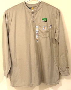 Carhartt FR Flame Resistant XXL Cotton Tan Long Sleeve LG&E Mens $80 MSRP- NEW - Picture 1 of 13