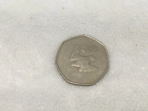 IRISH (IRELAND) COIN / 50p / 1970 / BIRD AND HARP - Picture 1 of 2