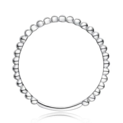 Anillo Eterno Oro Blanco 10k Sólido Regalo Banda A Juego Joyería Fina Aniversario Foto 1 de 4