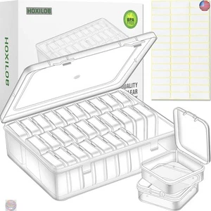Bead Organizer Box, 30pcs Small Clear Plastic Storage Containers, Craft Storage - Picture 1 of 9