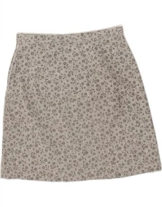 BENETTON Girls A-Line Skirt 11-12 Years W26 Grey Floral Wool BN03 - Picture 1 of 3